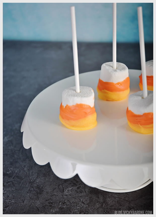Candy Corn Marshmallow Pops Vicky Barone