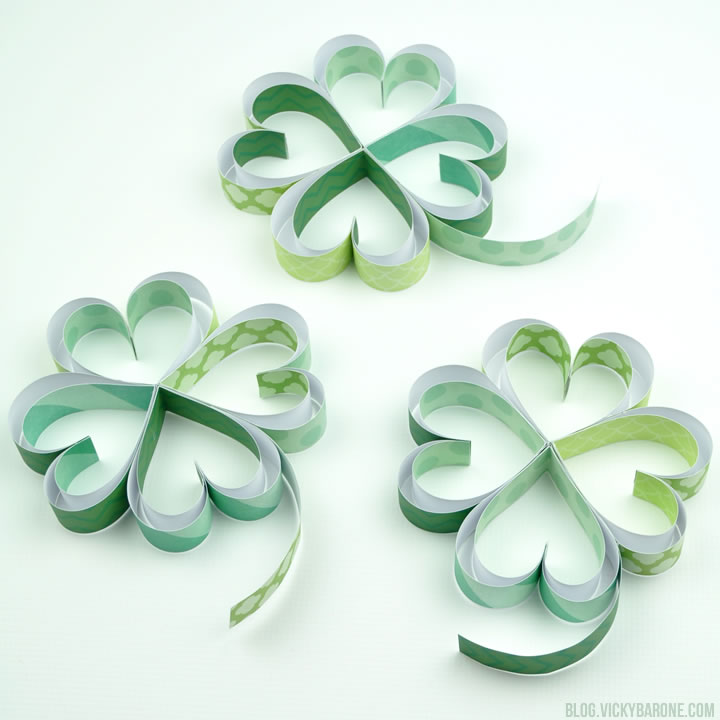 DIY Paper Shamrocks Vicky Barone