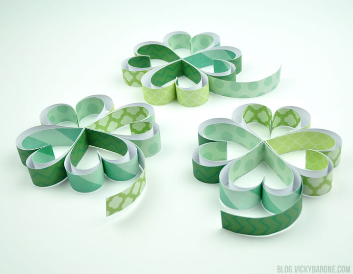 DIY Paper Shamrocks Vicky Barone