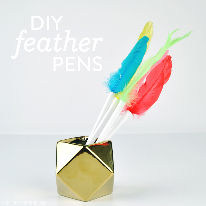 DIY Feather Pens Vicky Barone