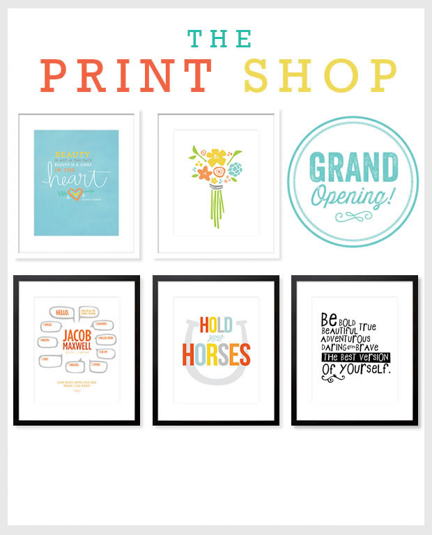 Grand Opening! The Print Shop: Our New Etsy Store!