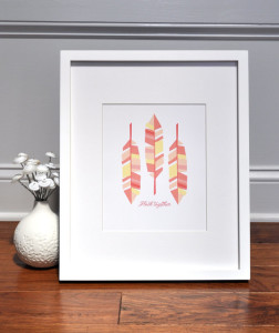 Flock Together Feather Art Print