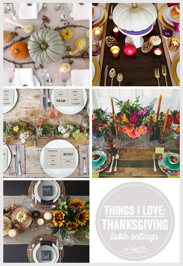 Things I Love: Thanksgiving Table Settings