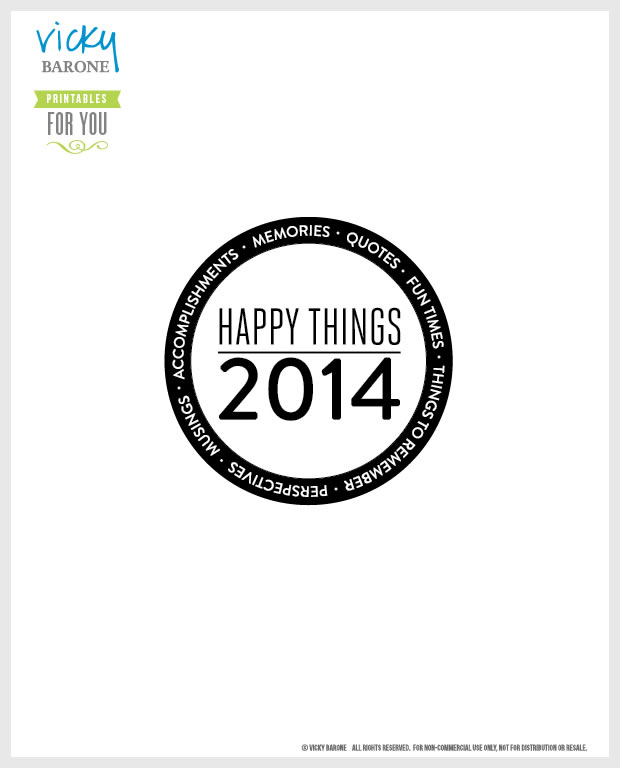 Happy Things Memory Jar FREE PRINTABLE by Vicky Barone