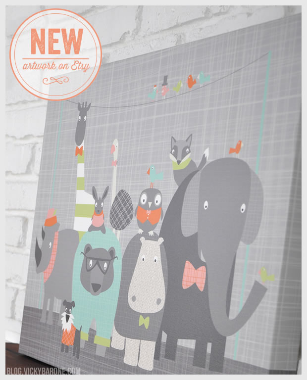 New Artwork on Etsy: Happy Animal Herds