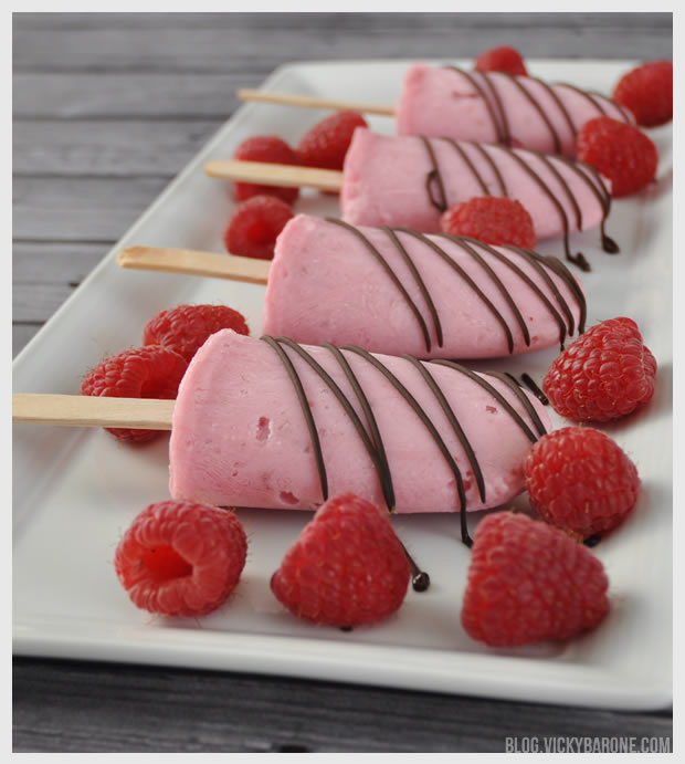 Chocolate Raspberry Rumsicles | Vicky Barone