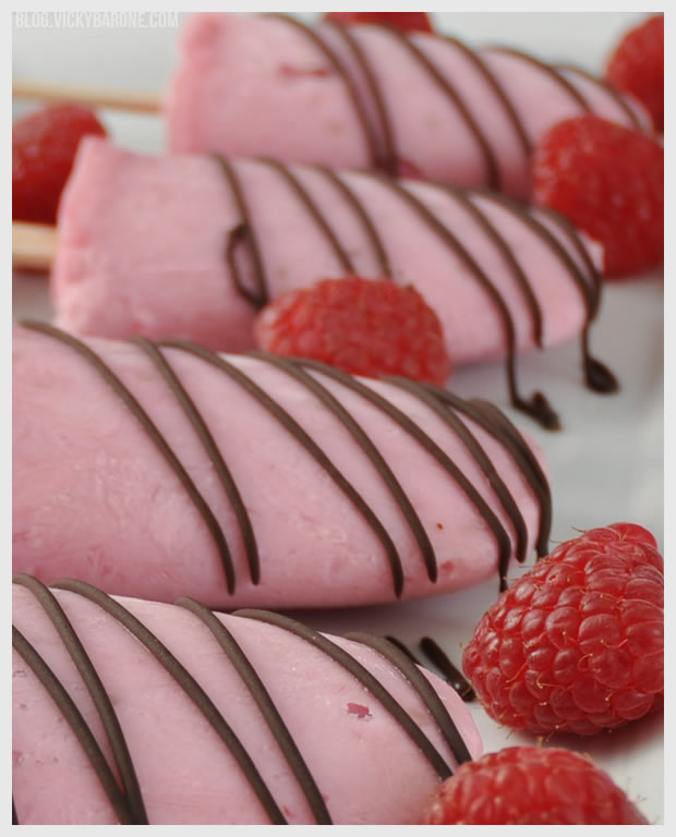 Chocolate Raspberry Rumsicles | Vicky Barone