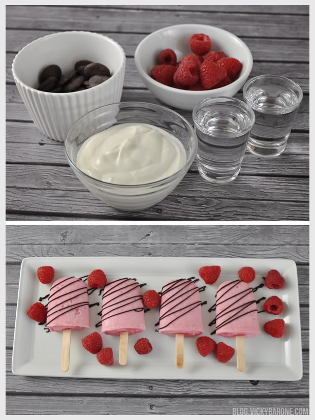 Chocolate Raspberry Rumsicles | Vicky Barone