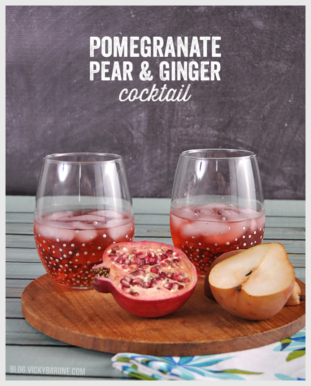 Pomegranate Pear & Ginger Cocktail