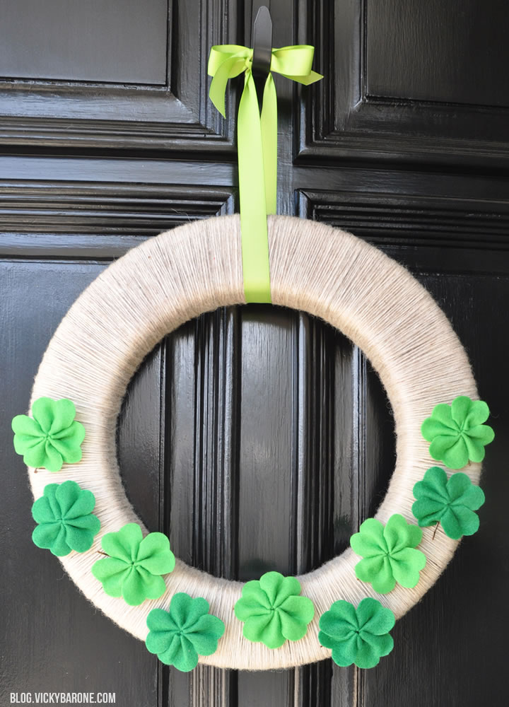 DIY Shamrock Wreath | Vicky Barone