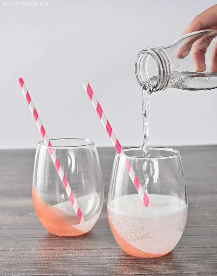 DIY Color Block Frosted Tumblers | Vicky Barone