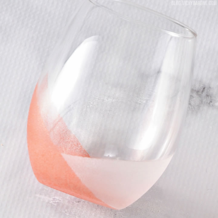 DIY Color Block Frosted Tumblers | Vicky Barone