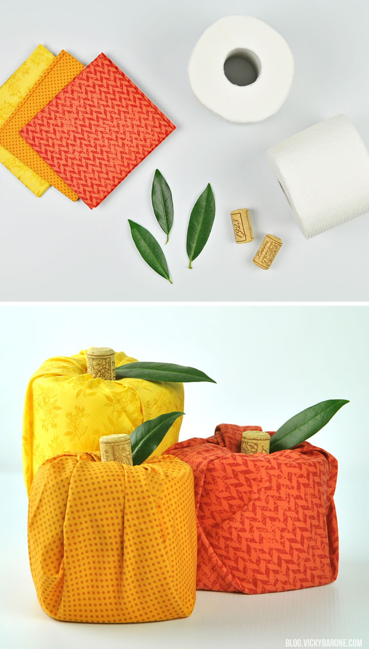 DIY Toilet Paper Pumpkins | Vicky Barone