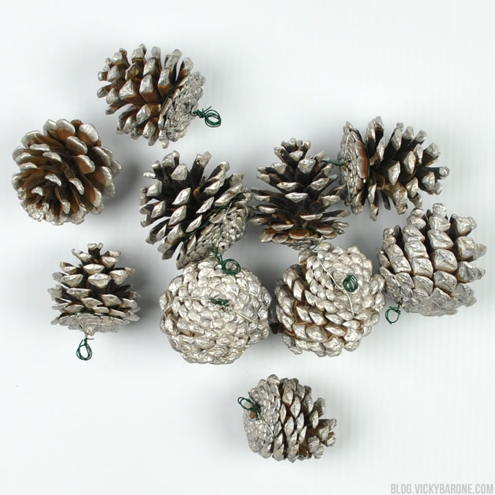 DIY Metallic Painted Pinecone Garland | Vicky Barone