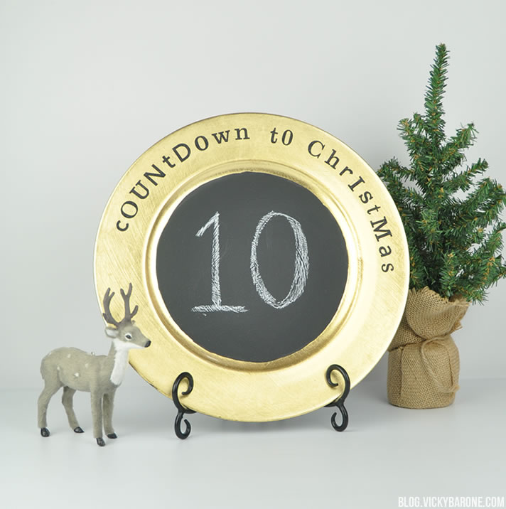 DIY Christmas Countdown Plate | Vicky Barone