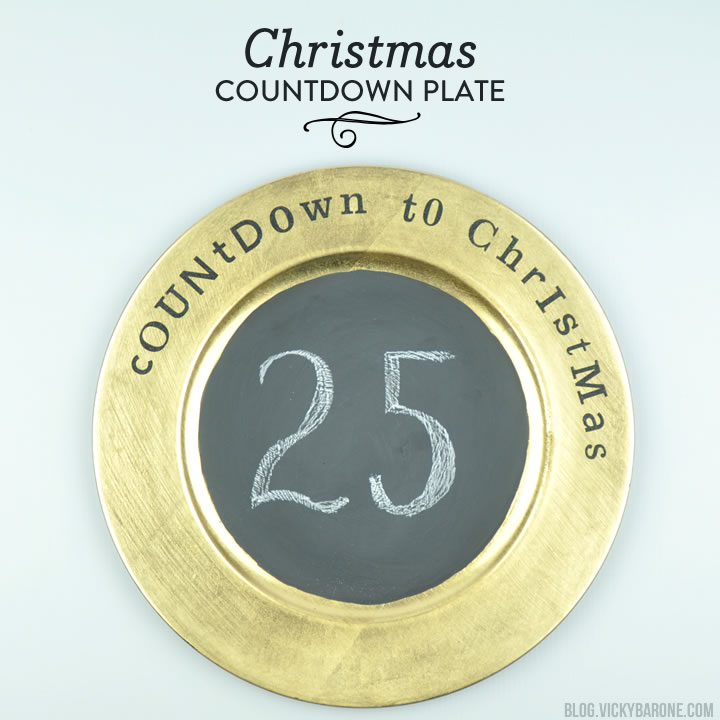 DIY Christmas Countdown Plate