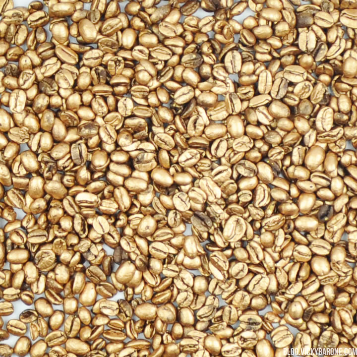 DIY Gold Coffee Beans | Vicky Barone