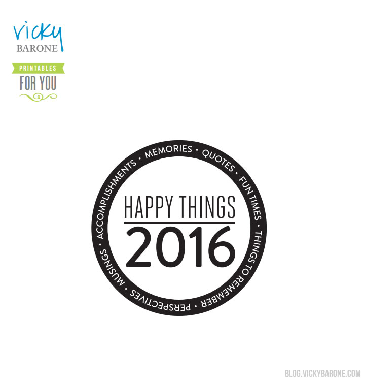 Happy Things Memory Jar 2016 Printable | Vicky Barone