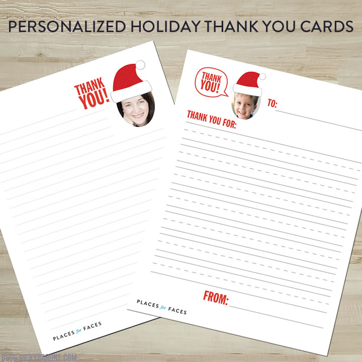Personalized Holiday Thank You Cards by Places for Faces