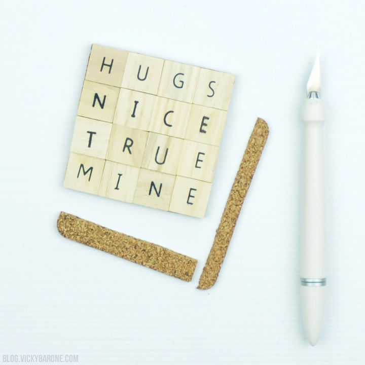 DIY Valentine's Day Coasters | Scrabble Letter Tiles | Vicky Barone
