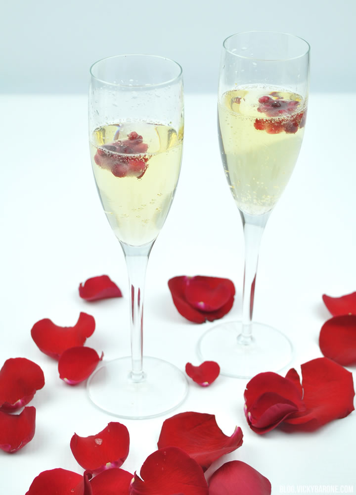 Pomegranate Seed Ice Heart Ice Cubes | Valentine's Day | Vicky Barone