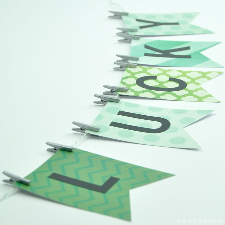DIY St. Patrick's Day Banner | Lucky in Love | Vicky Barone