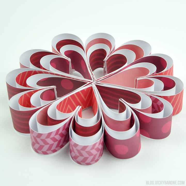 Valentine's Day Paper Heart Wreaths | Vicky Barone