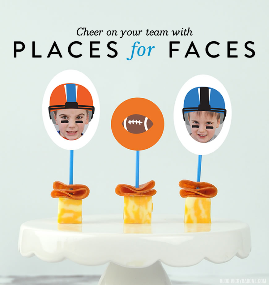 Super Bowl Snacks with Places for Faces!