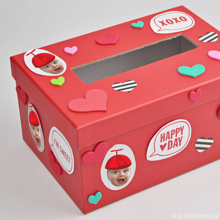 Decorate a Valentine Box with Places for Faces | Vicky Barone