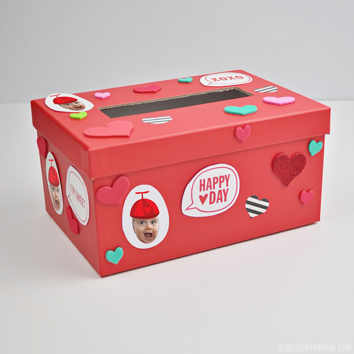 Decorate a Valentine Box with Places for Faces | Vicky Barone