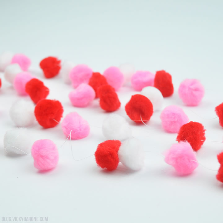 DIY Pom Pom Garland | Valentine's Day Decor | Vicky Barone