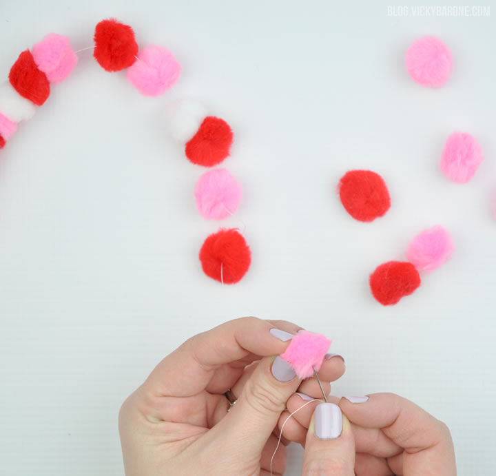 DIY Pom Pom Garland | Valentine's Day Decor | Vicky Barone