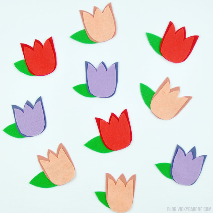 DIY Felt Tulips | Vicky Barone