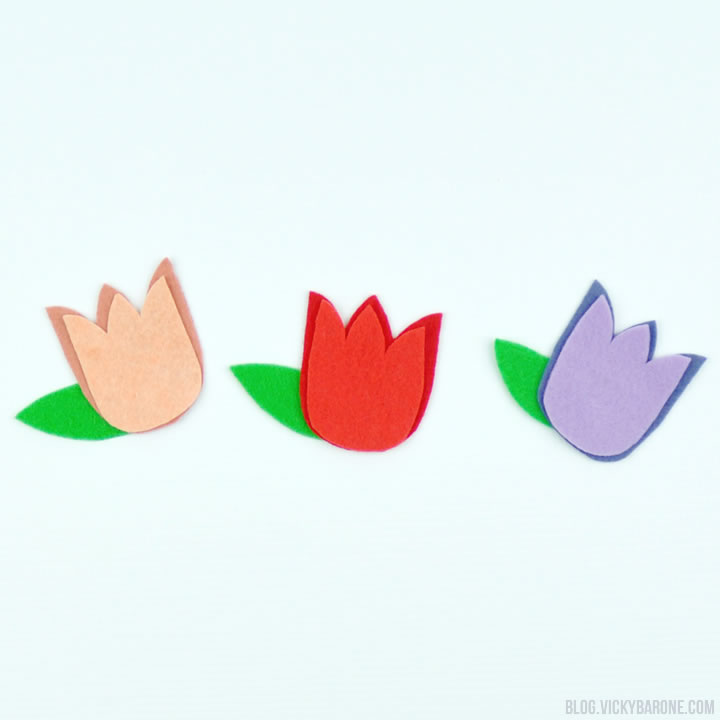 DIY Felt Tulips | Vicky Barone