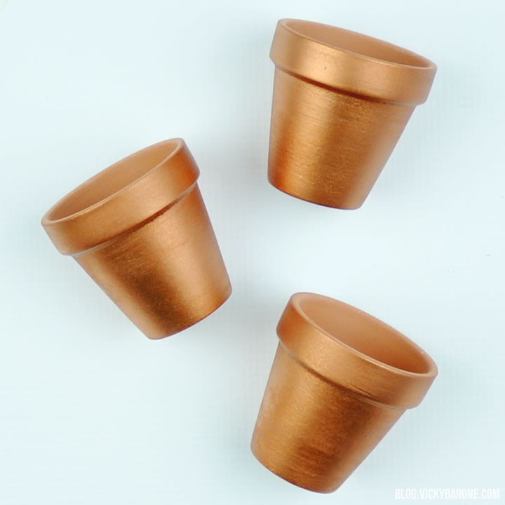 DIY Metallic Flower Pots | Vicky Barone