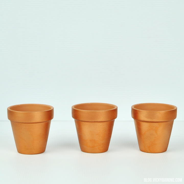 DIY Metallic Flower Pots | Vicky Barone