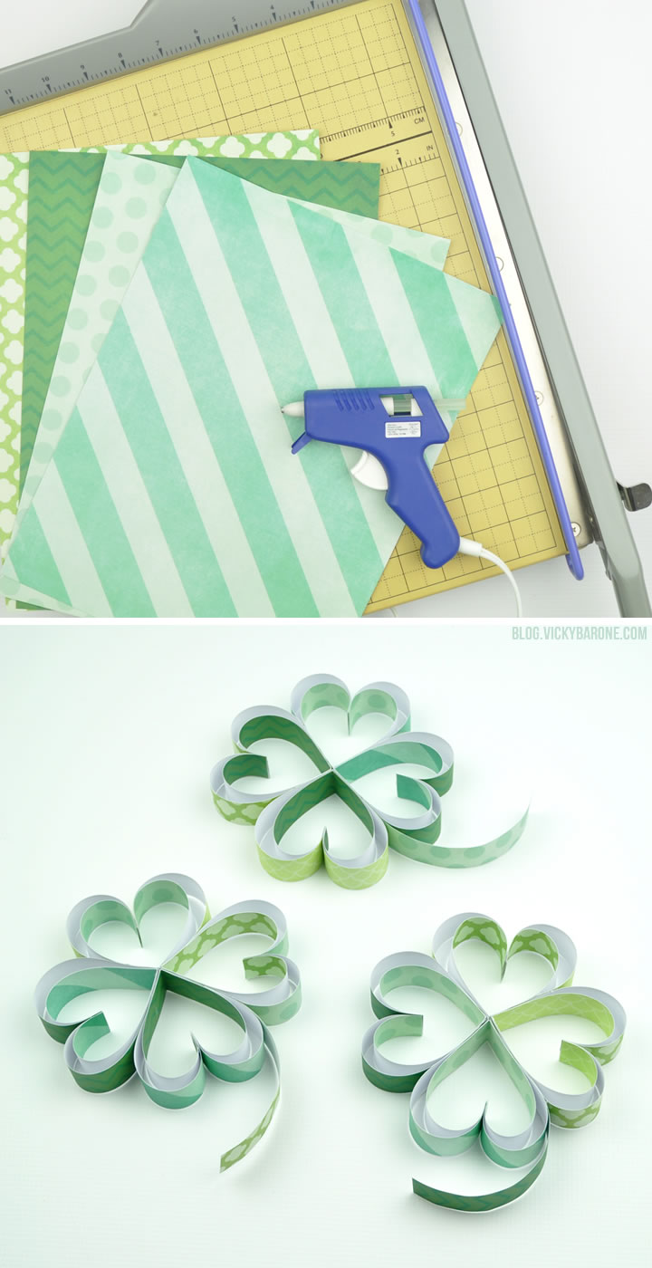 DIY Paper Shamrocks | Vicky Barone