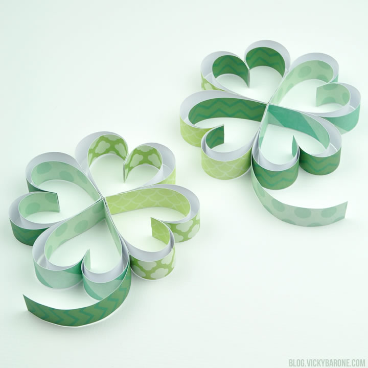 DIY Paper Shamrocks | Vicky Barone