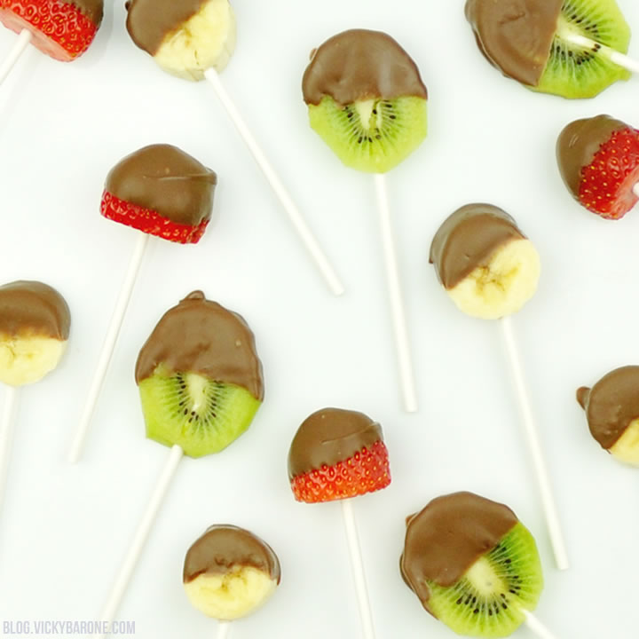 Chocolate Dipped Fruit Pops | Vicky Barone