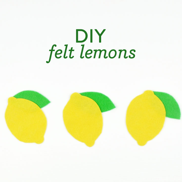 DIY Felt Lemons