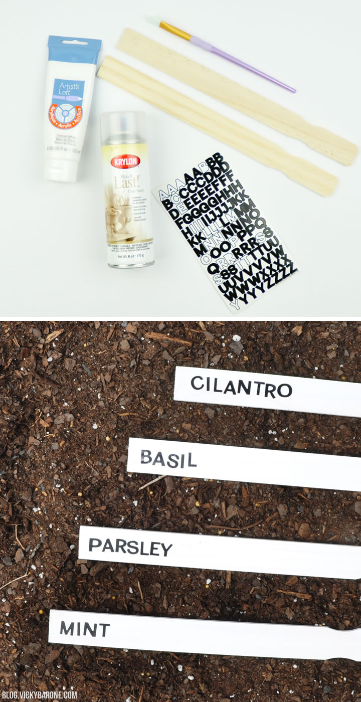 DIY Paint Stick Garden Markers | Vicky Barone