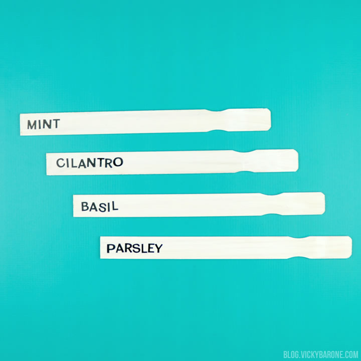 DIY Paint Stick Garden Markers | Vicky Barone