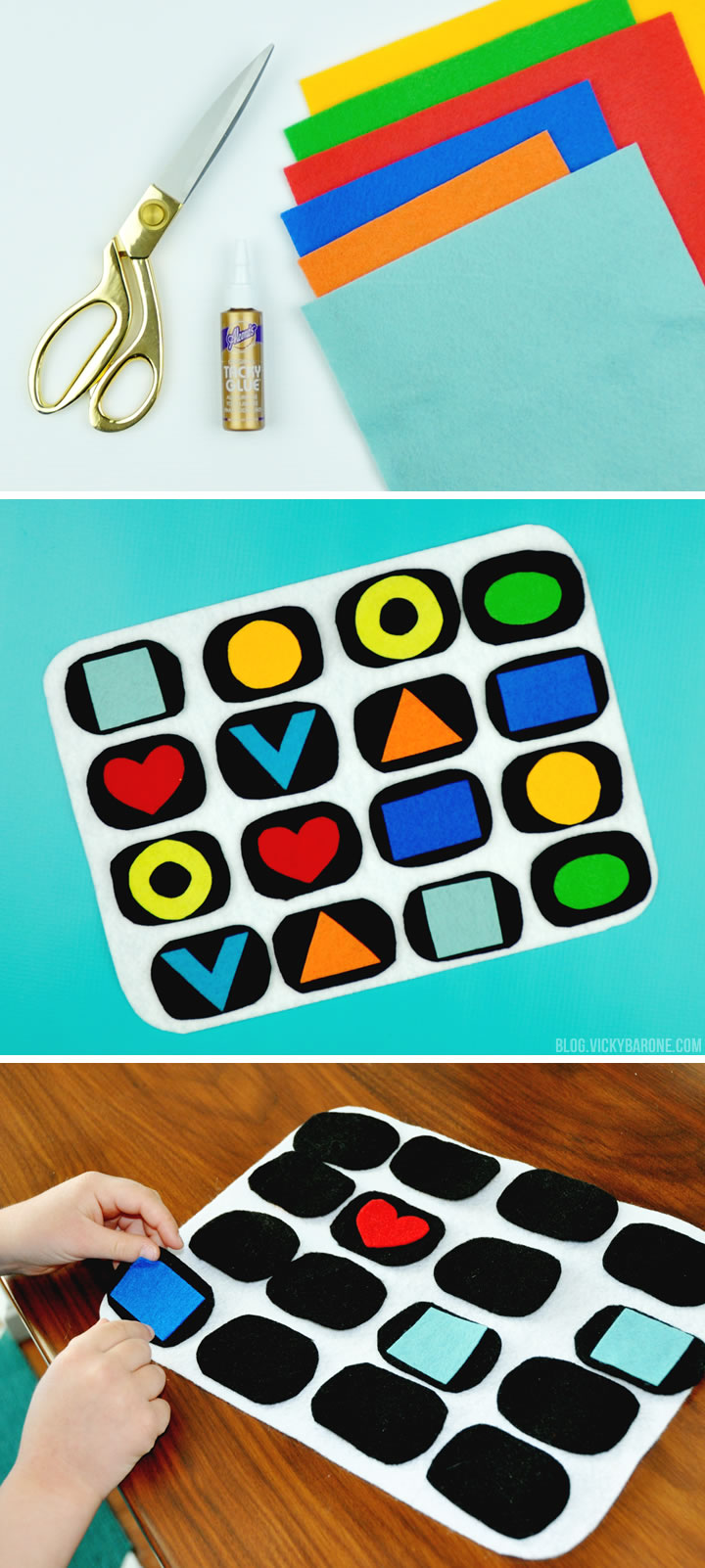 DIY Felt Memory Game for Kids | Vicky Barone