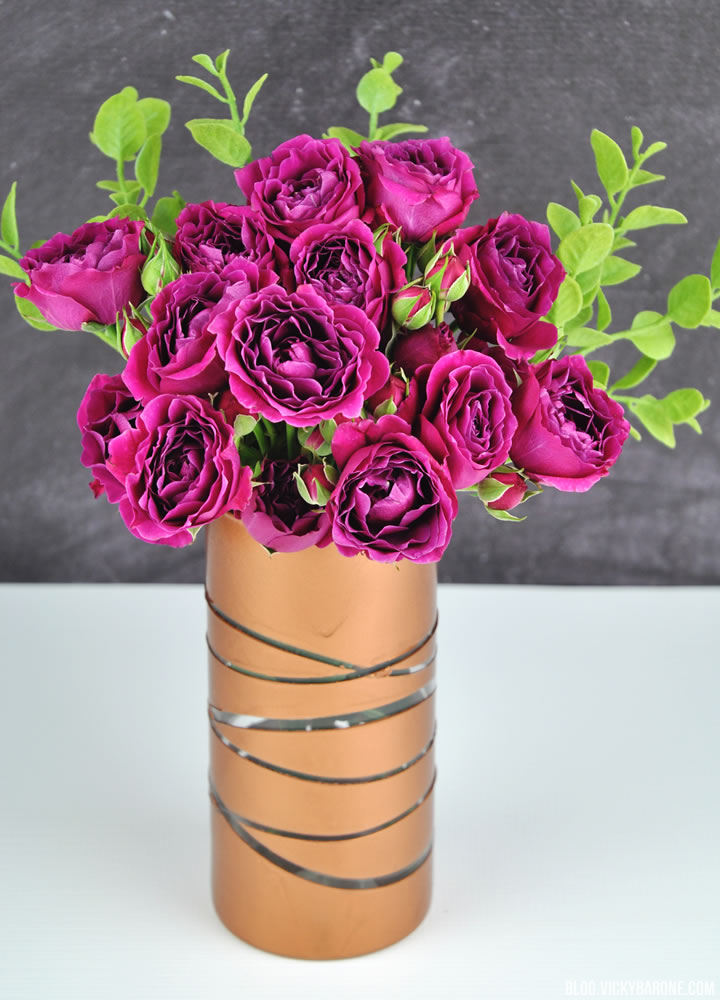 DIY Metallic Vase | Vicky Barone