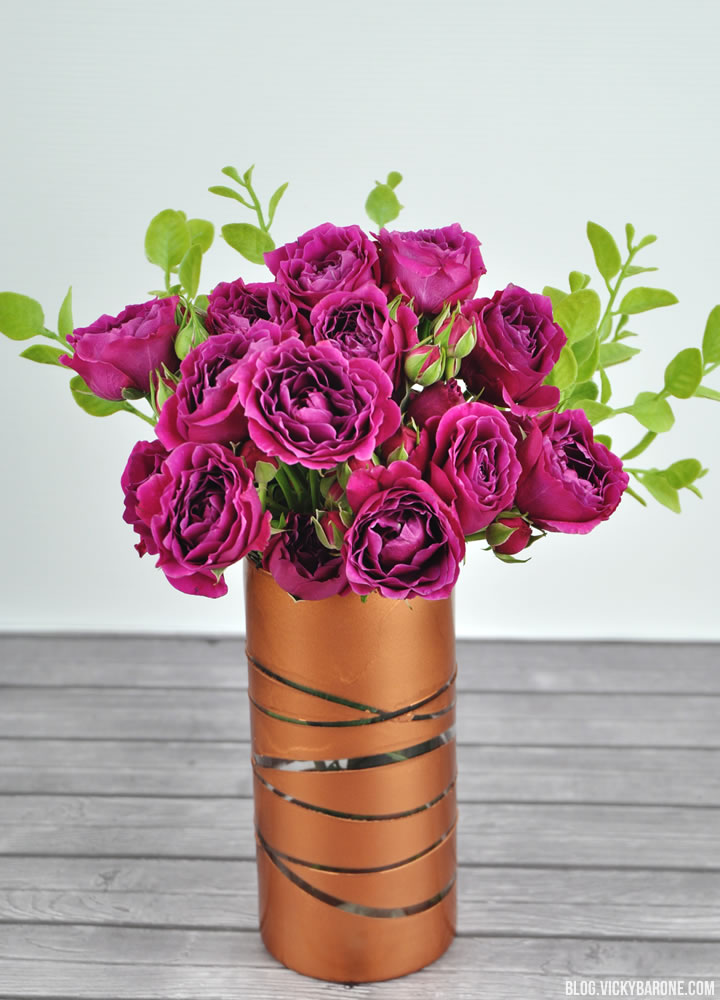 DIY Metallic Vase | Vicky Barone