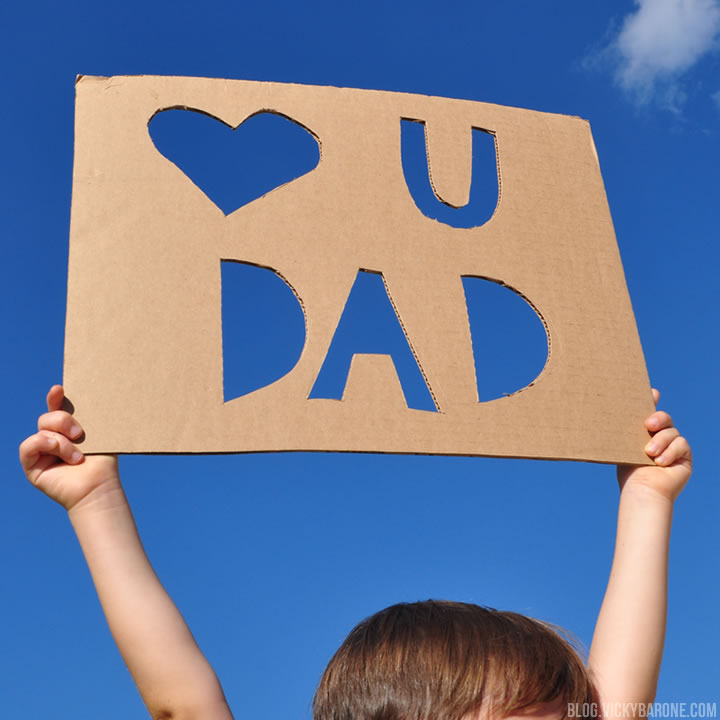 Father's Day Shadow Sign DIY | Vicky Barone