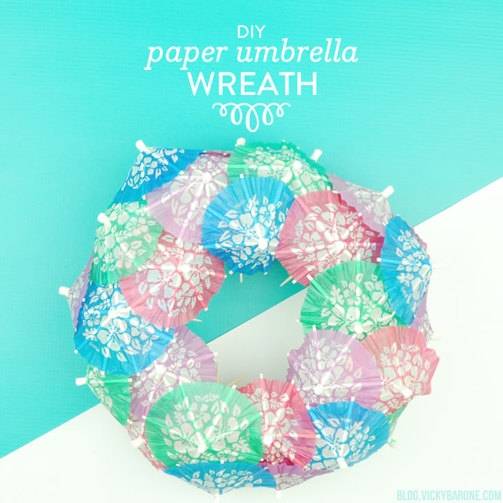 DIY Paper Umbrella Wreath