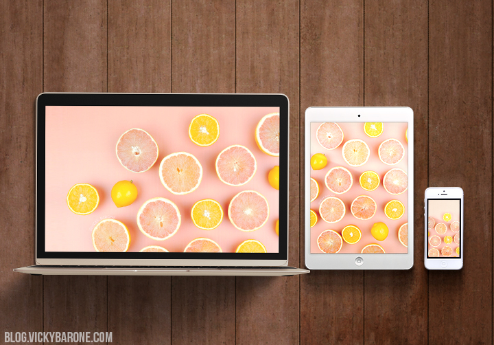 Freebie Friday" Citrus Wallpaper Downloads by Vicky Barone