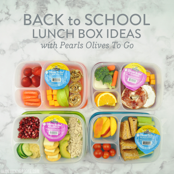 Back to School Lunch Ideas with Pearls Olives To Go - Vicky Barone