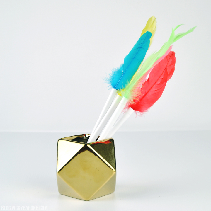 DIY Feather Pens | Back to School DIY Ideas | Vicky Barone
